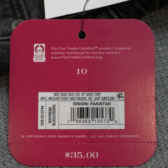 Isabel Maternity Boyfriend Black Jeans Ingrid Isabel Power Stretch Size 10 NWT - Picture 14 of 16